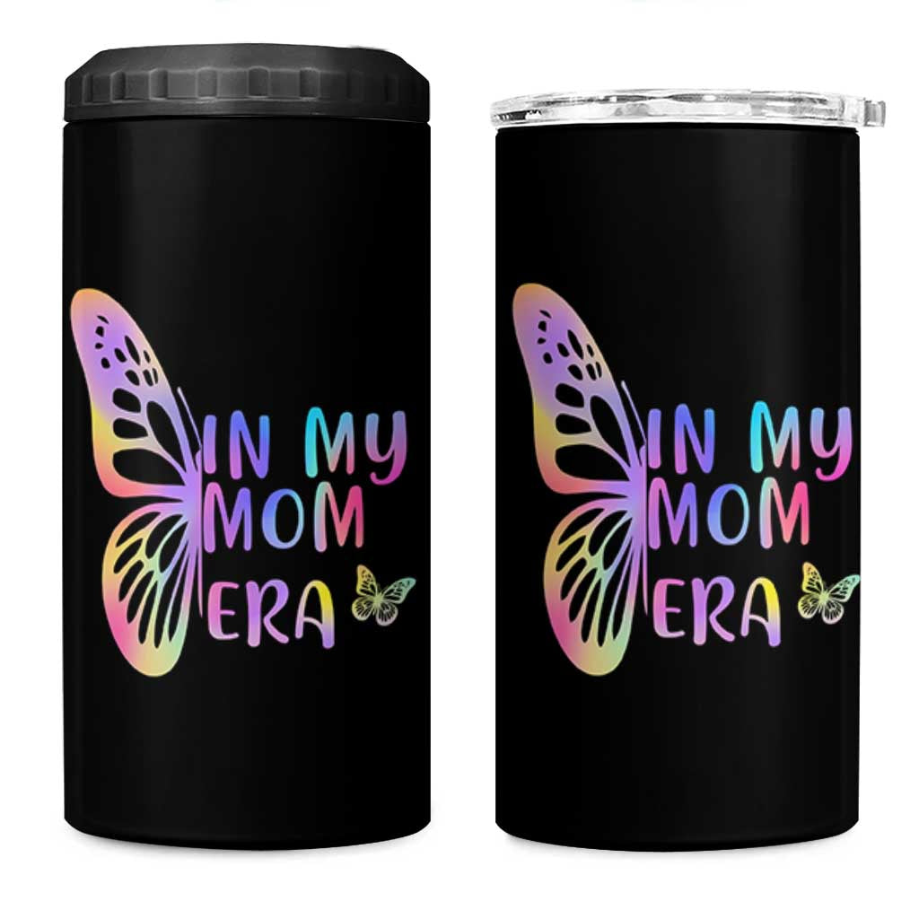In My Mom Era 4 in 1 Can Cooler Tumbler Colorful Butterfly Mothers Day Gift