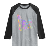 In My Mom Era Raglan Shirt Colorful Butterfly Mothers Day Gift