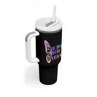 In My Mom Era Tumbler With Handle Colorful Butterfly Mothers Day Gift