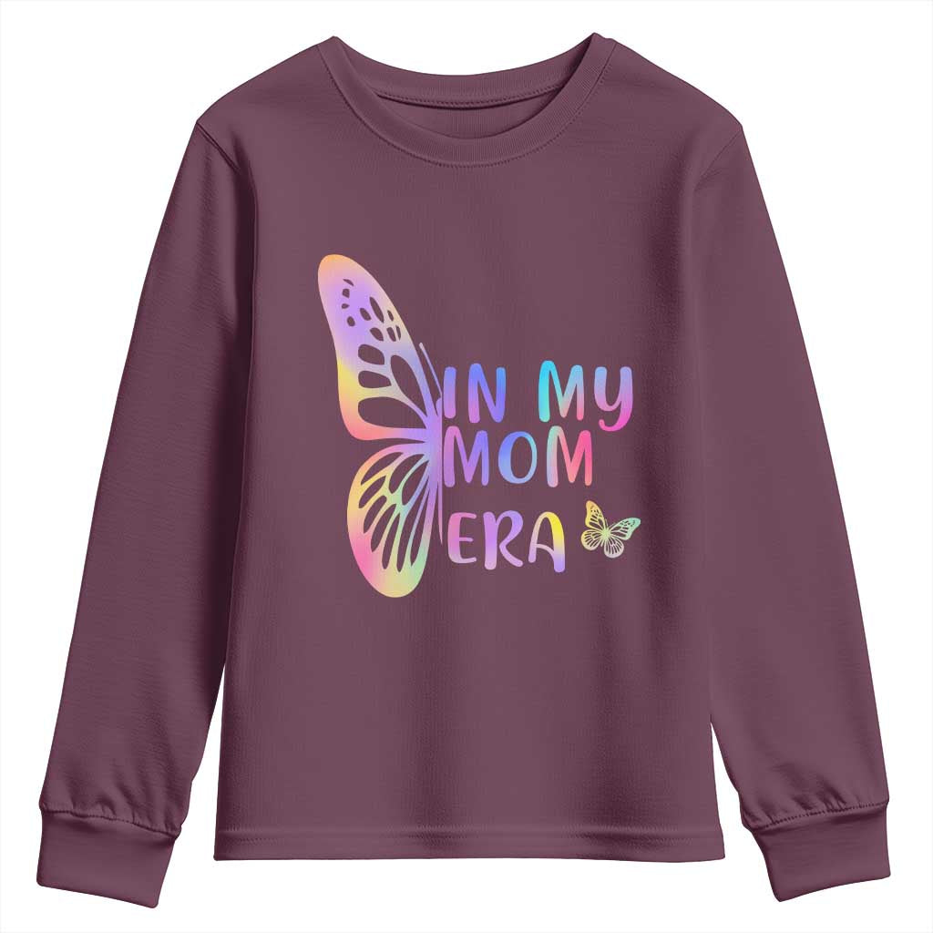 In My Mom Era Youth Sweatshirt Colorful Butterfly Mothers Day Gift