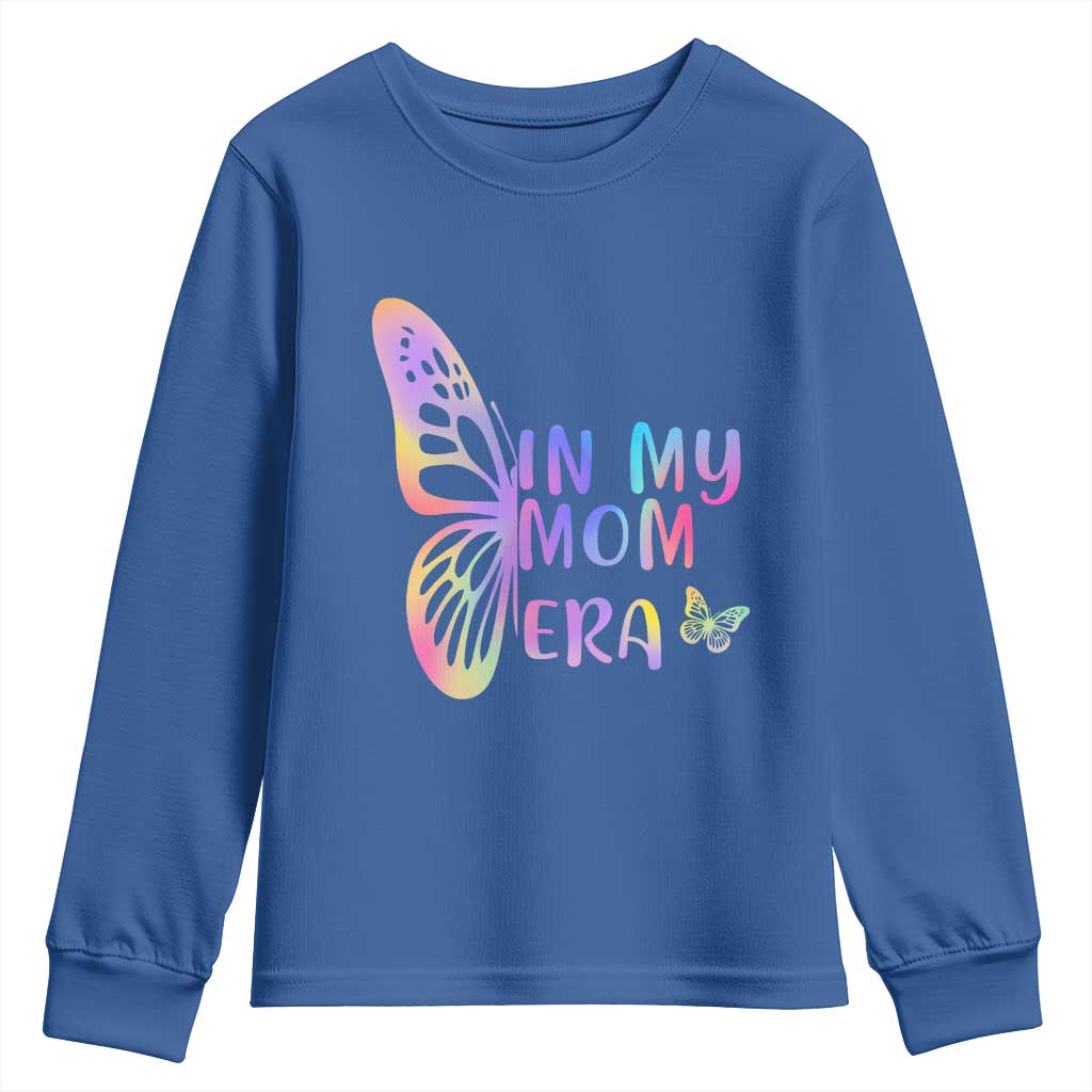 In My Mom Era Youth Sweatshirt Colorful Butterfly Mothers Day Gift