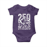 250 Years Strong Bigfoot Guitar Baby Onesie USA 250th Anniversary Gift