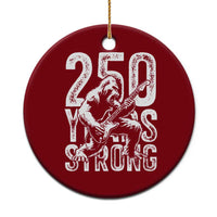 250 Years Strong Bigfoot Guitar Ceramic Ornament USA 250th Anniversary Gift