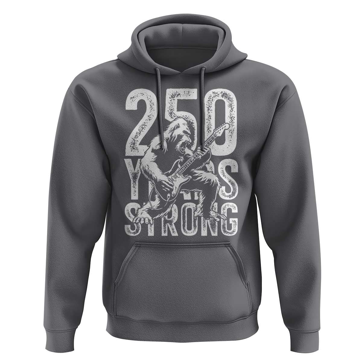250 Years Strong Bigfoot Guitar Hoodie USA 250th Anniversary Gift