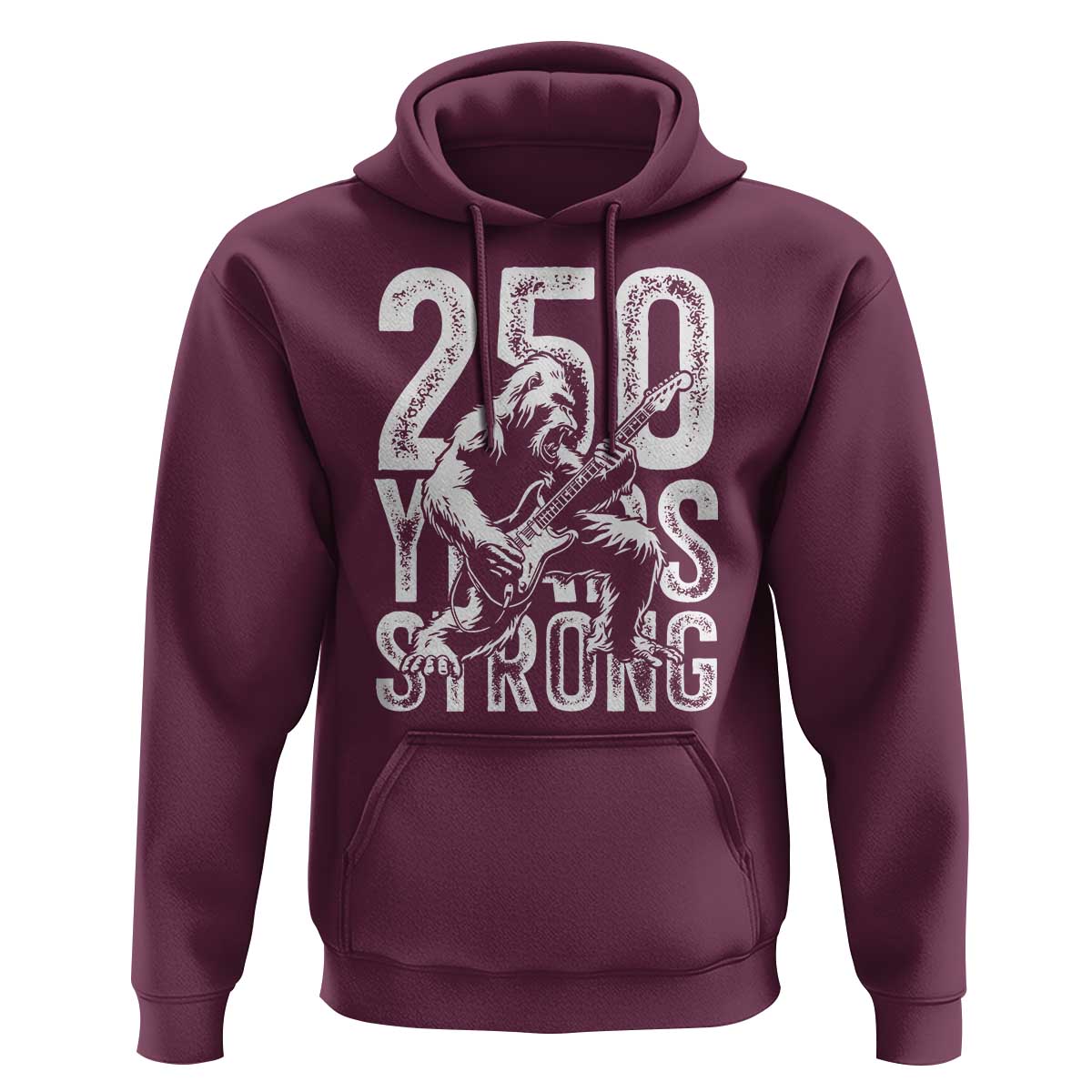 250 Years Strong Bigfoot Guitar Hoodie USA 250th Anniversary Gift