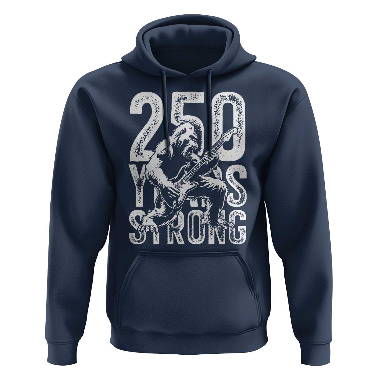 250 Years Strong Bigfoot Guitar Hoodie USA 250th Anniversary Gift