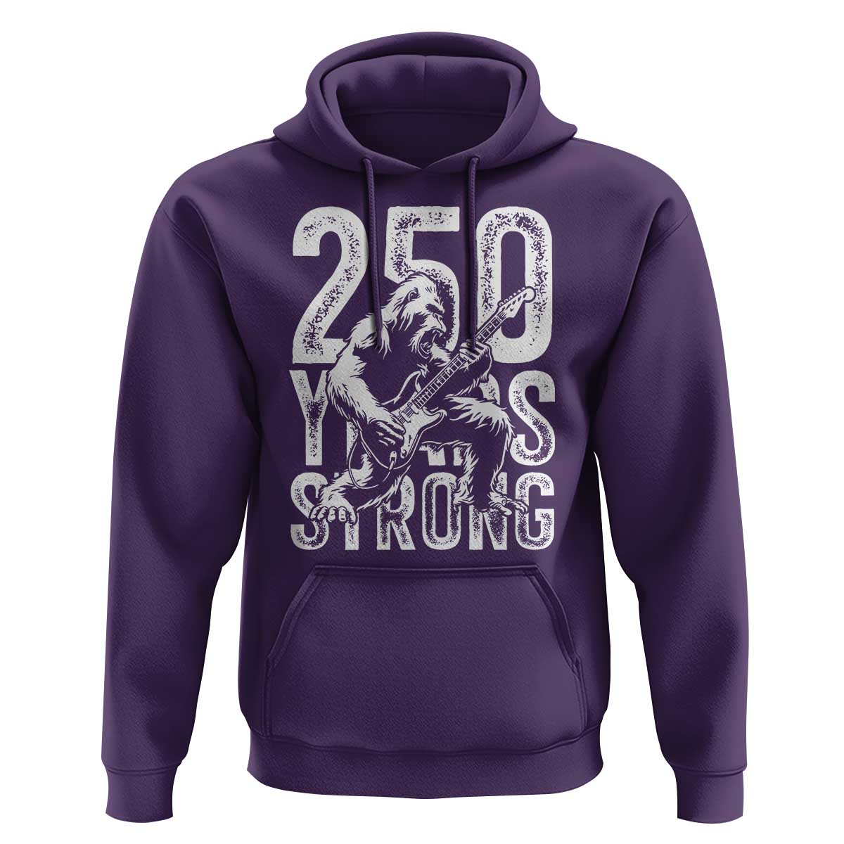 250 Years Strong Bigfoot Guitar Hoodie USA 250th Anniversary Gift