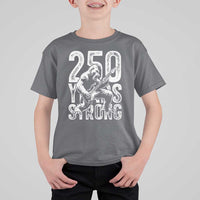 250 Years Strong Bigfoot Guitar T Shirt For Kid USA 250th Anniversary Gift