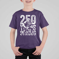 250 Years Strong Bigfoot Guitar T Shirt For Kid USA 250th Anniversary Gift