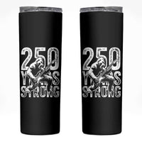 250 Years Strong Bigfoot Guitar Skinny Tumbler USA 250th Anniversary Gift