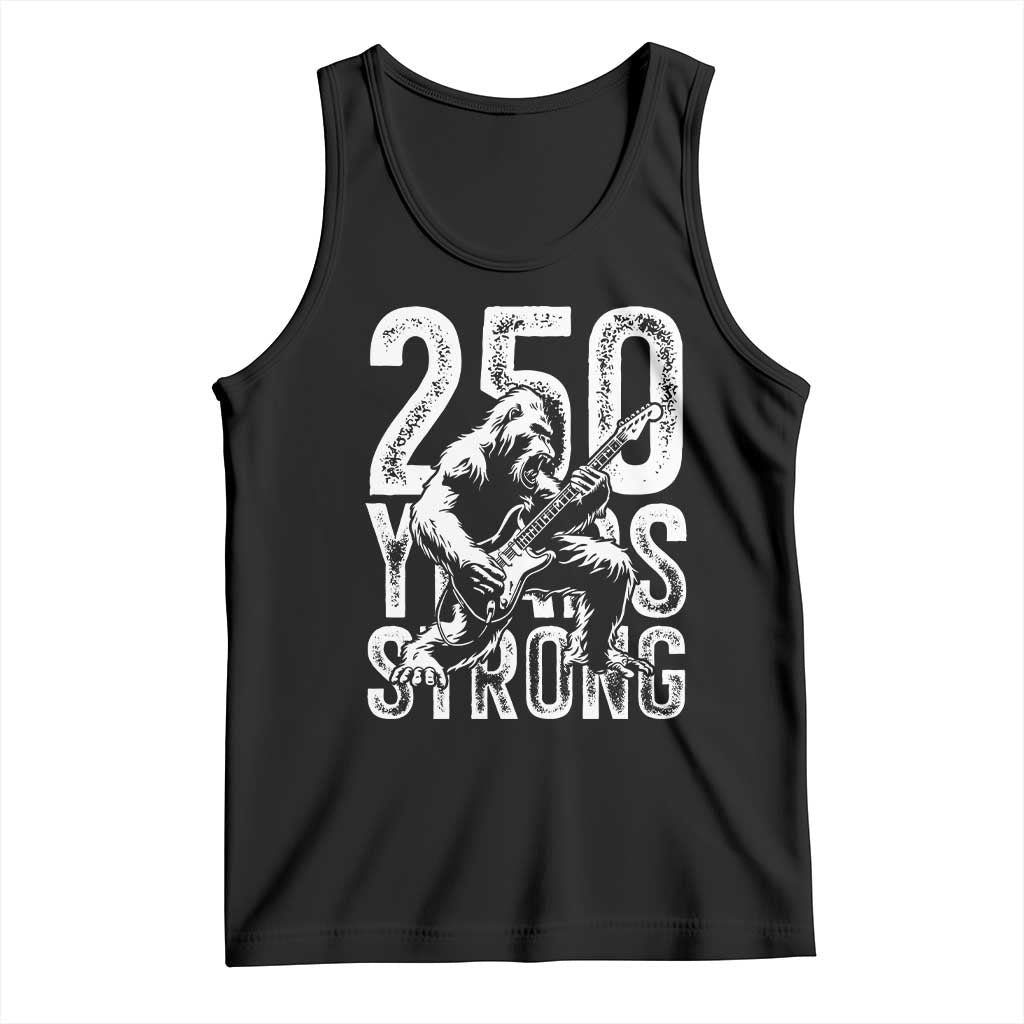 250 Years Strong Bigfoot Guitar Tank Top USA 250th Anniversary Gift