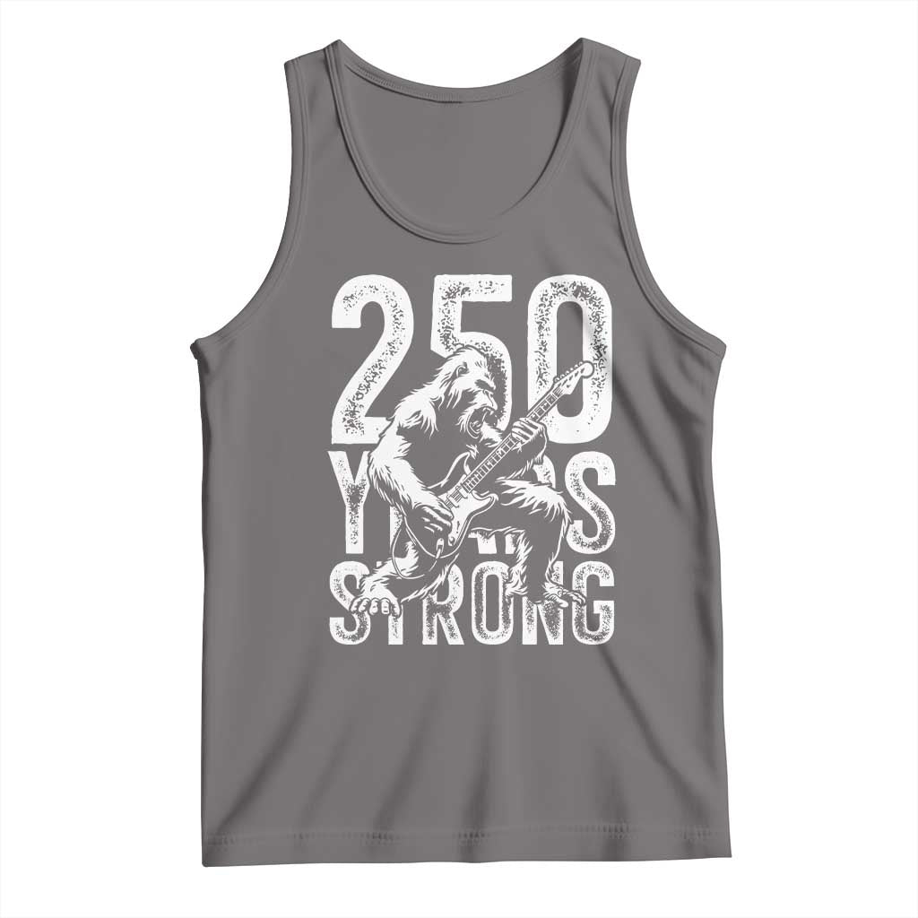 250 Years Strong Bigfoot Guitar Tank Top USA 250th Anniversary Gift