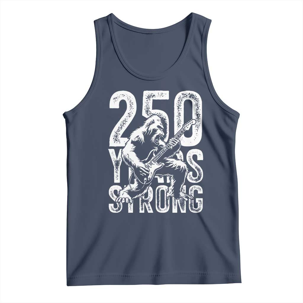 250 Years Strong Bigfoot Guitar Tank Top USA 250th Anniversary Gift