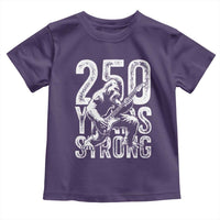 250 Years Strong Bigfoot Guitar Toddler T Shirt USA 250th Anniversary Gift