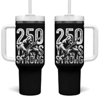250 Years Strong Bigfoot Guitar Tumbler With Handle USA 250th Anniversary Gift