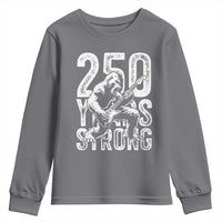 250 Years Strong Bigfoot Guitar Youth Sweatshirt USA 250th Anniversary Gift