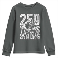 250 Years Strong Bigfoot Guitar Youth Sweatshirt USA 250th Anniversary Gift