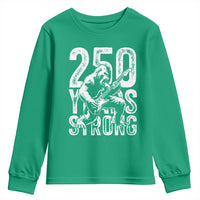 250 Years Strong Bigfoot Guitar Youth Sweatshirt USA 250th Anniversary Gift
