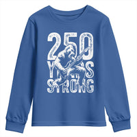 250 Years Strong Bigfoot Guitar Youth Sweatshirt USA 250th Anniversary Gift