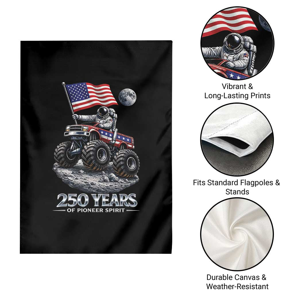Astronaut 250 Years Of Pioneer Spirit Garden Flag USA 250th Anniversary
