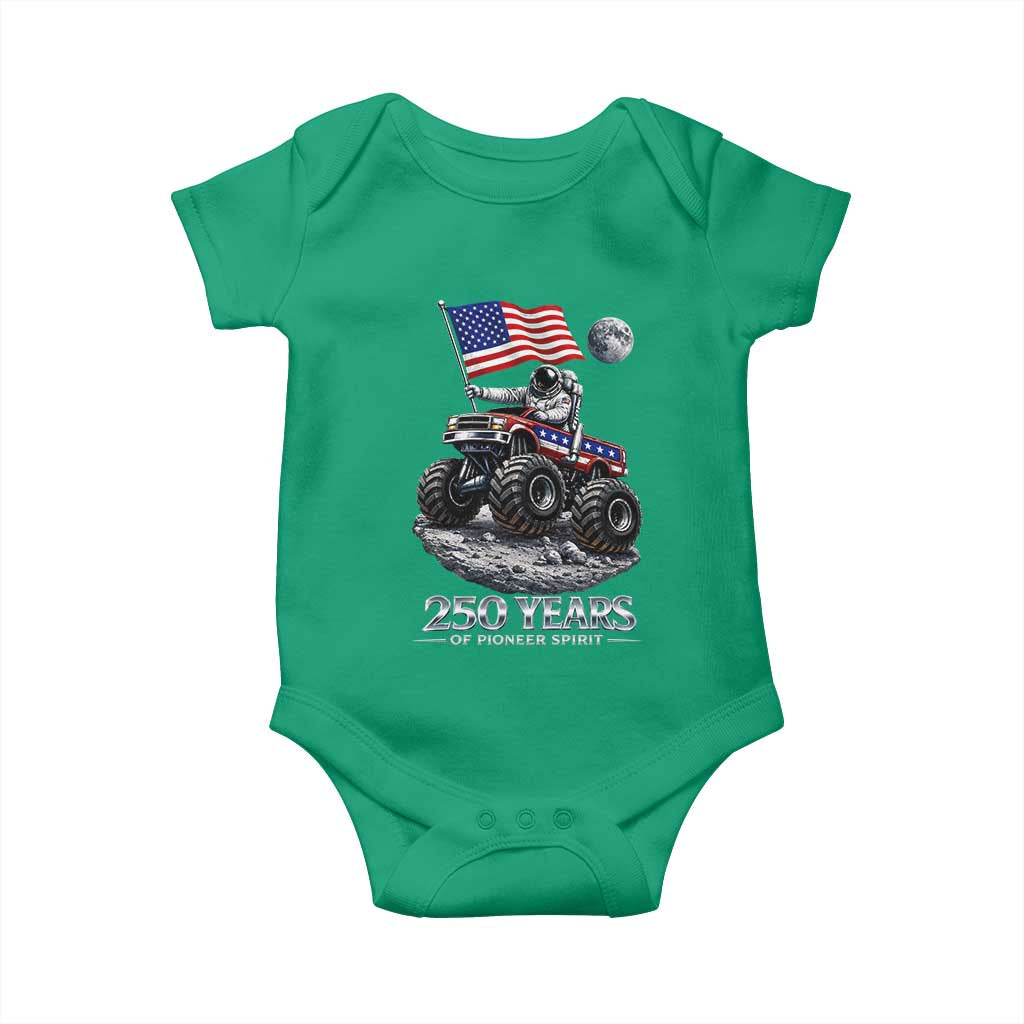 Astronaut 250 Years Of Pioneer Spirit Baby Onesie USA 250th Anniversary