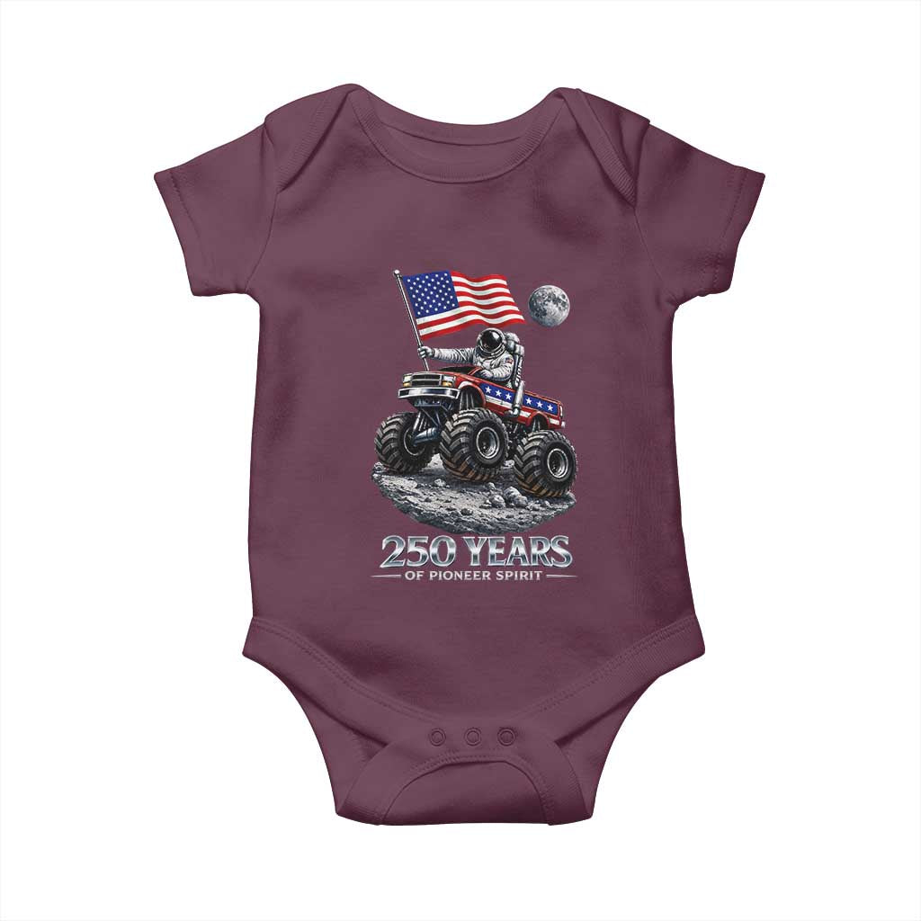 Astronaut 250 Years Of Pioneer Spirit Baby Onesie USA 250th Anniversary