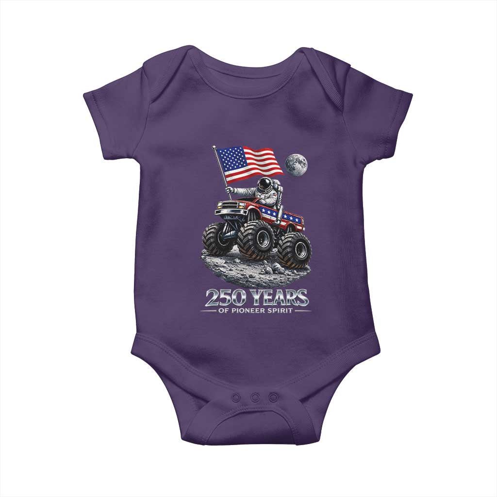 Astronaut 250 Years Of Pioneer Spirit Baby Onesie USA 250th Anniversary