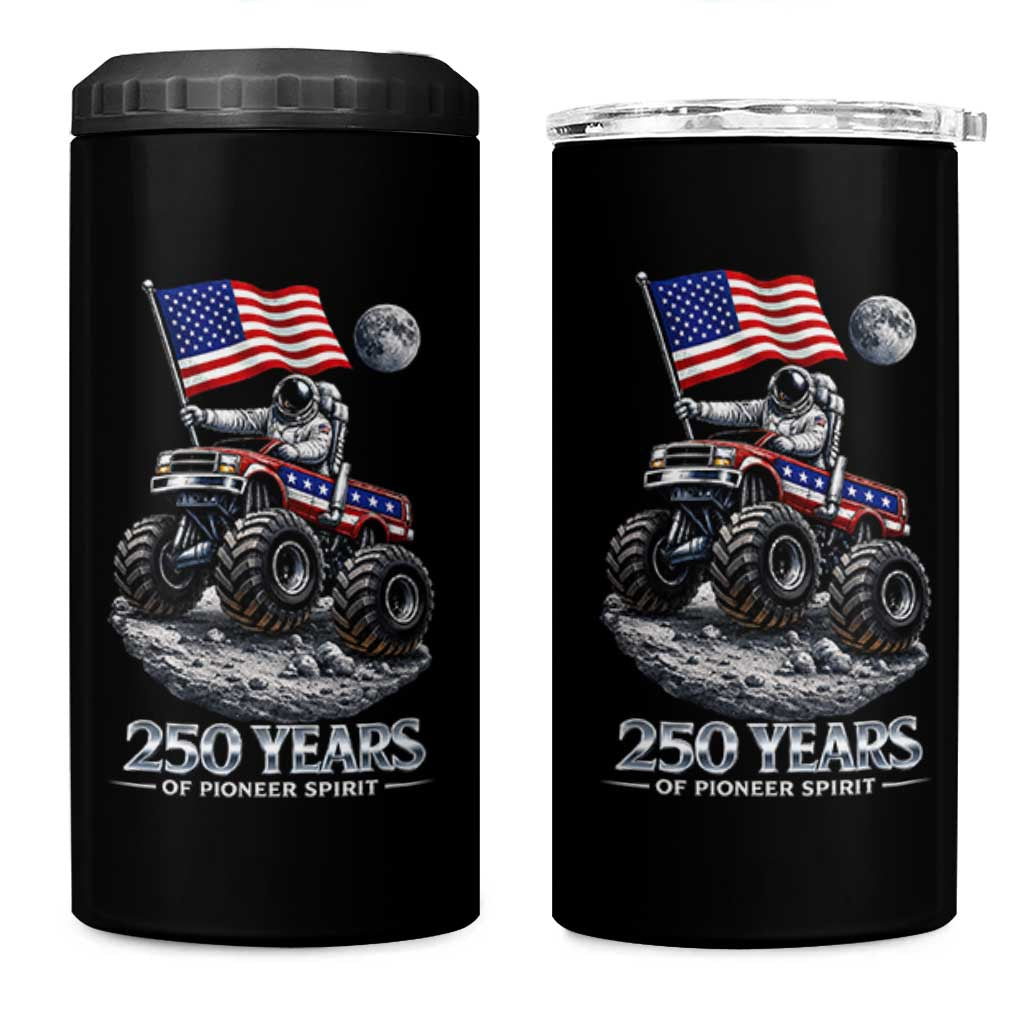 Astronaut 250 Years Of Pioneer Spirit 4 in 1 Can Cooler Tumbler USA 250th Anniversary