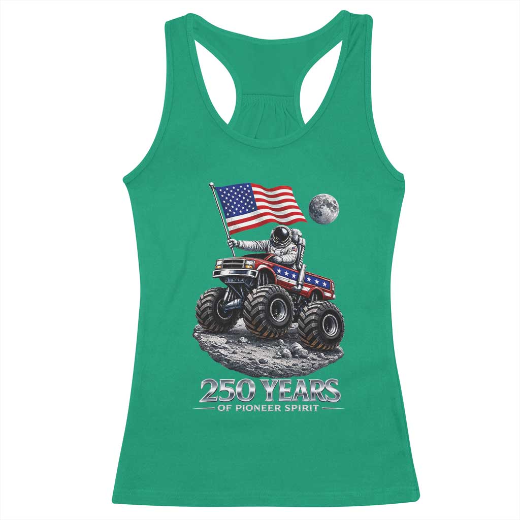 Astronaut 250 Years Of Pioneer Spirit Racerback Tank Top USA 250th Anniversary