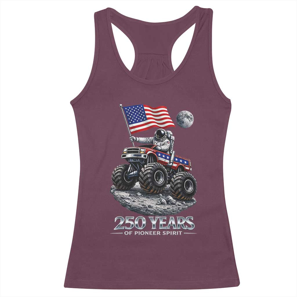Astronaut 250 Years Of Pioneer Spirit Racerback Tank Top USA 250th Anniversary