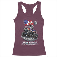 Astronaut 250 Years Of Pioneer Spirit Racerback Tank Top USA 250th Anniversary