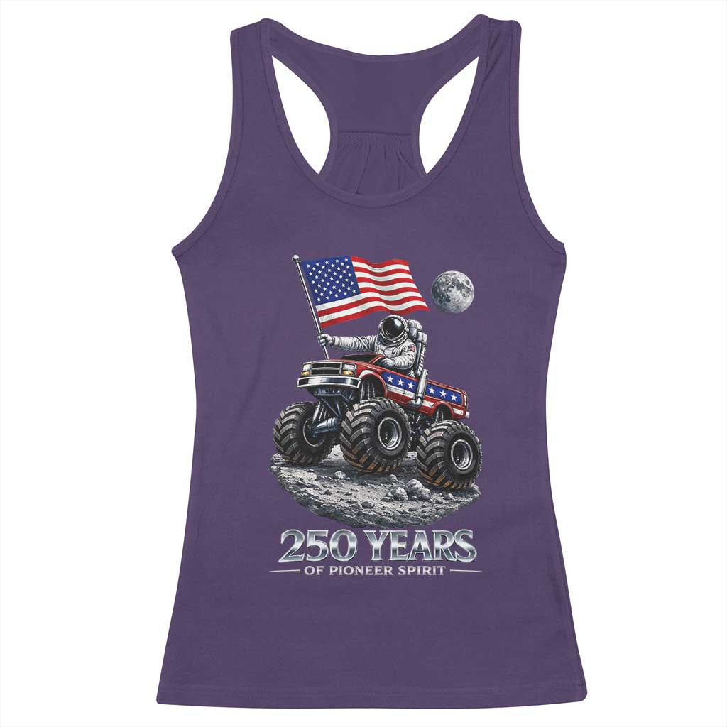 Astronaut 250 Years Of Pioneer Spirit Racerback Tank Top USA 250th Anniversary