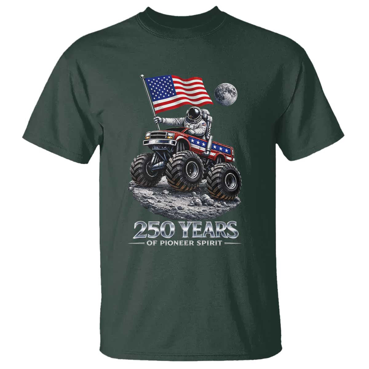 Astronaut 250 Years Of Pioneer Spirit T Shirt USA 250th Anniversary