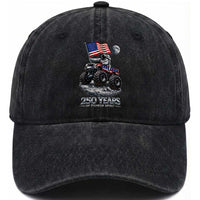 Astronaut 250 Years Of Pioneer Spirit Washed Cotton Baseball Cap USA 250th Anniversary