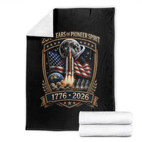 Astronaut 250 Years Of Pioneer Spirit Throw Blanket Patriotic Astronaut Graphic Gift