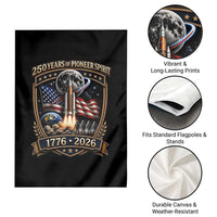 Astronaut 250 Years Of Pioneer Spirit Garden Flag Patriotic Astronaut Graphic Gift