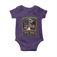Astronaut 250 Years Of Pioneer Spirit Baby Onesie Patriotic Astronaut Graphic Gift