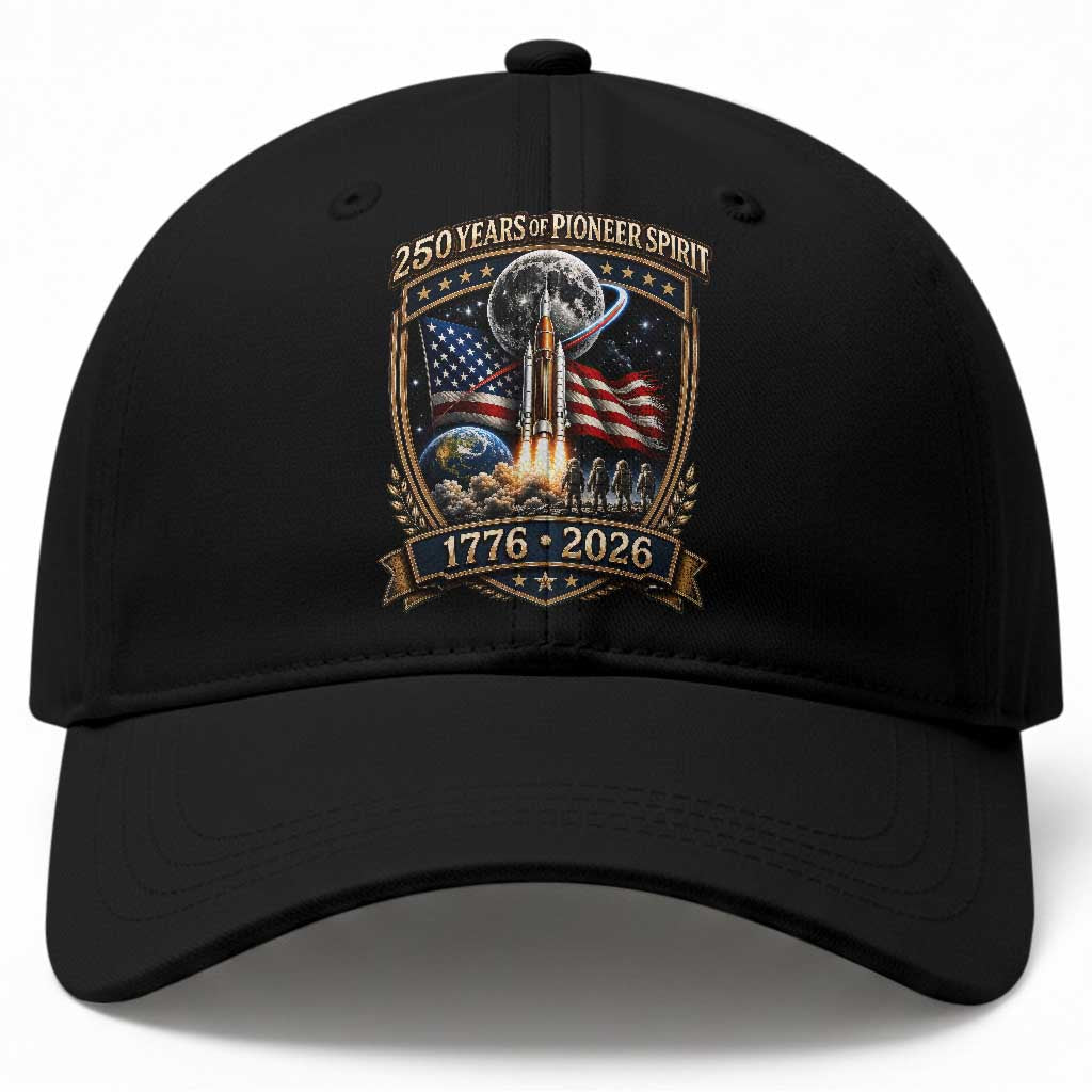 Astronaut 250 Years Of Pioneer Spirit Baseball Cap Patriotic Astronaut Graphic Gift