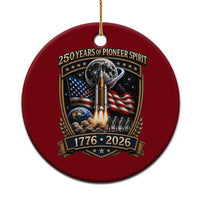 Astronaut 250 Years Of Pioneer Spirit Ceramic Ornament Patriotic Astronaut Graphic Gift