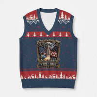 Astronaut 250 Years Of Pioneer Spirit V-Neck Knit Sweater Vest Patriotic Astronaut Graphic Gift