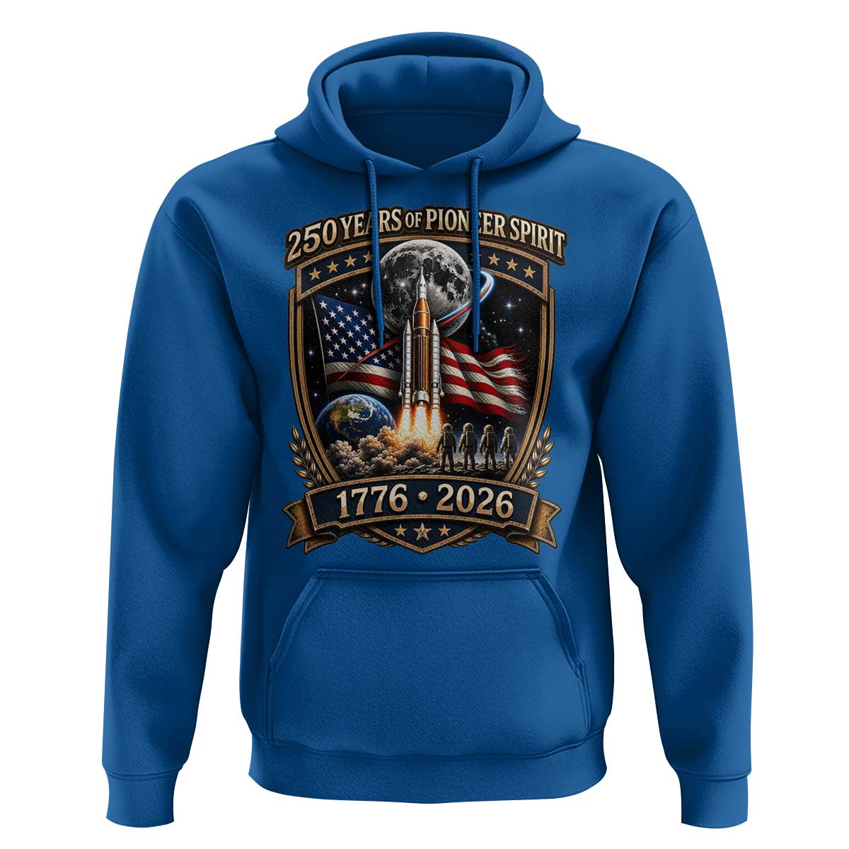 Astronaut 250 Years Of Pioneer Spirit Hoodie Patriotic Astronaut Graphic Gift
