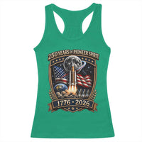Astronaut 250 Years Of Pioneer Spirit Racerback Tank Top Patriotic Astronaut Graphic Gift