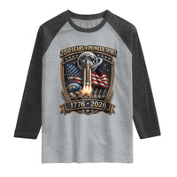 Astronaut 250 Years Of Pioneer Spirit Raglan Shirt Patriotic Astronaut Graphic Gift