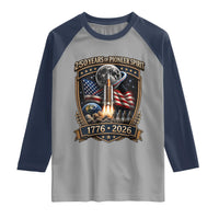 Astronaut 250 Years Of Pioneer Spirit Raglan Shirt Patriotic Astronaut Graphic Gift