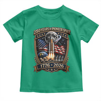 Astronaut 250 Years Of Pioneer Spirit Toddler T Shirt Patriotic Astronaut Graphic Gift