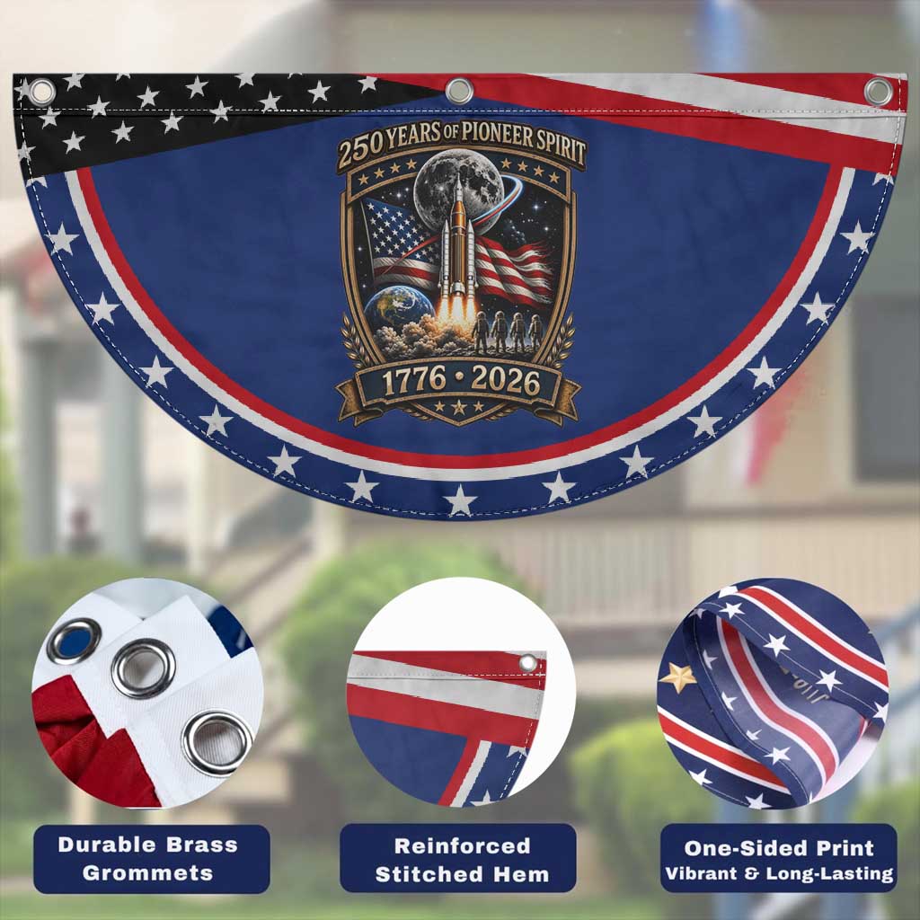 Astronaut 250 Years Of Pioneer Spirit Patriotic Fan Flag Astronaut Graphic Gift