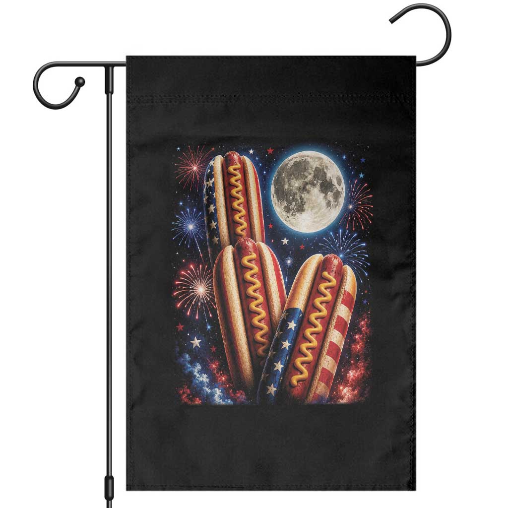 4th Of July Hotdog Fireworks Garden Flag American Food Lovers