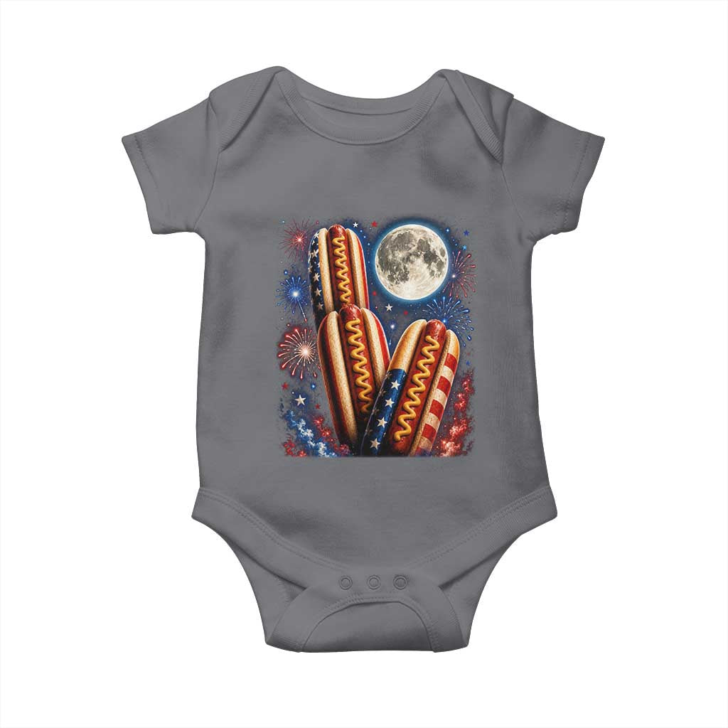 4th Of July Hotdog Fireworks Baby Onesie American Food Lovers