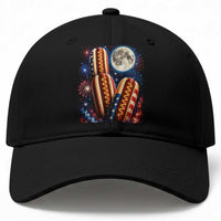 4th Of July Hotdog Fireworks Baseball Cap American Food Lovers