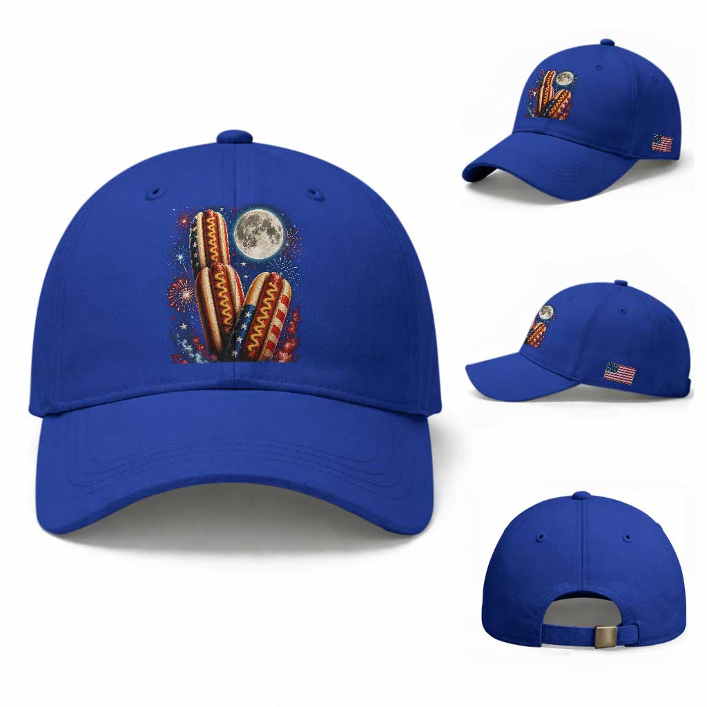 4th Of July Hotdog Fireworks Baseball Cap American Food Lovers